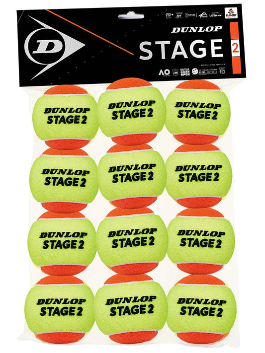 Dunlop Stage 2 Balls (orange ball) 12 pack